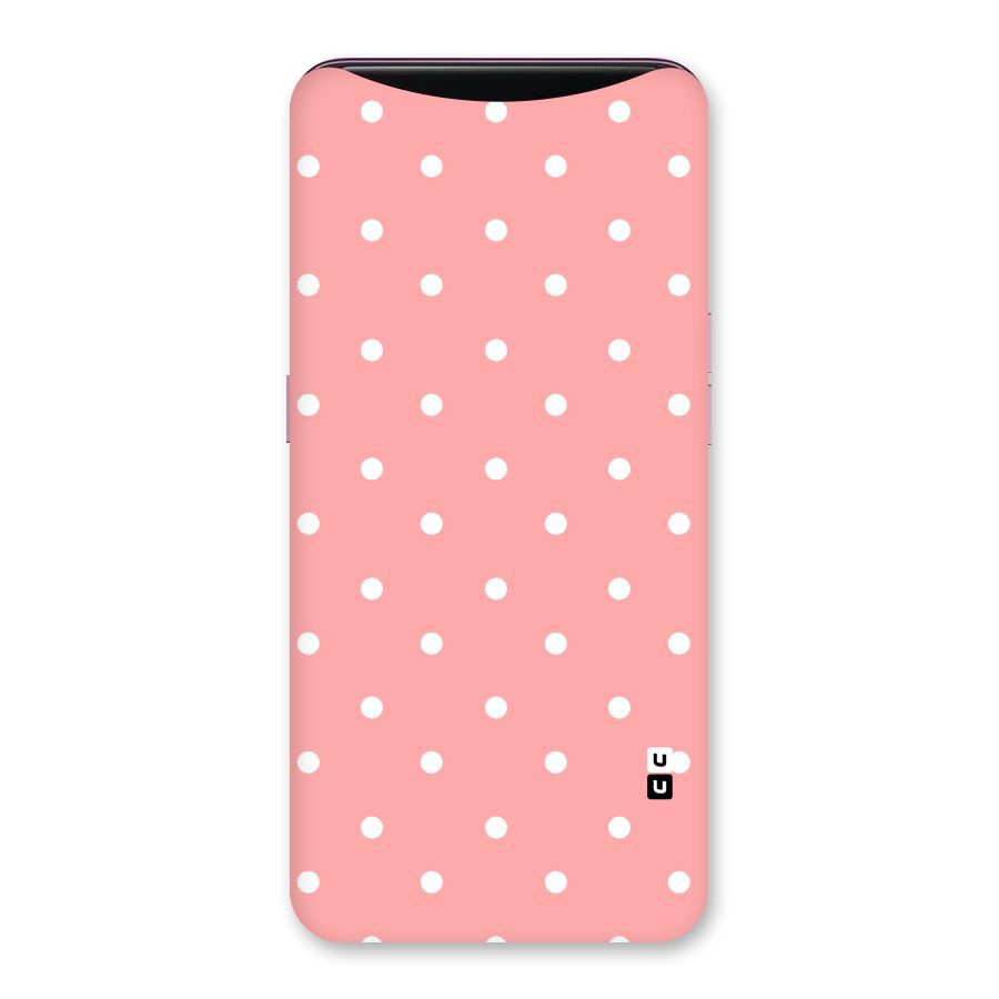 Peach Polka Pattern Back Case for Oppo Find X