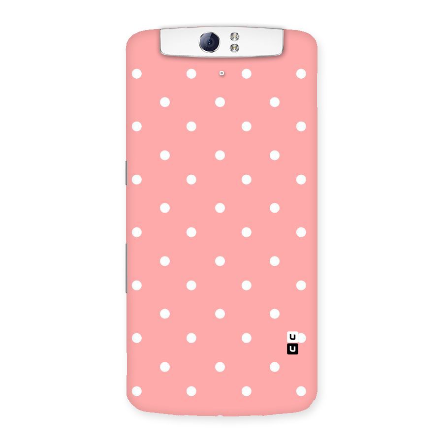 Peach Polka Pattern Back Case for Oppo N1
