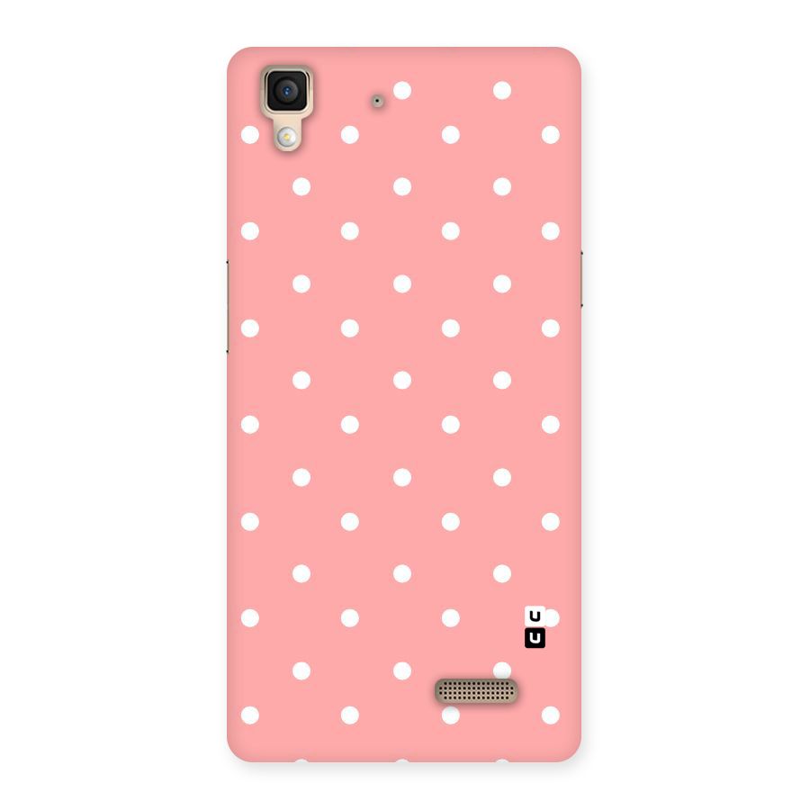 Peach Polka Pattern Back Case for Oppo R7