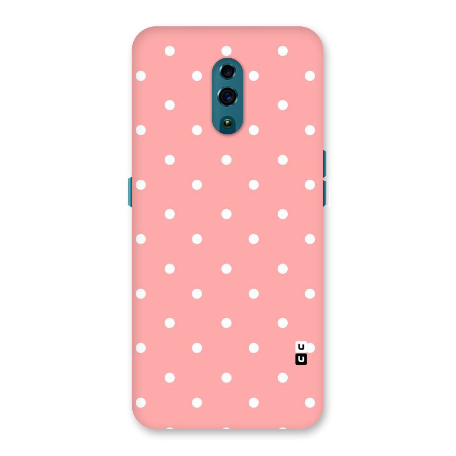 Peach Polka Pattern Back Case for Oppo Reno
