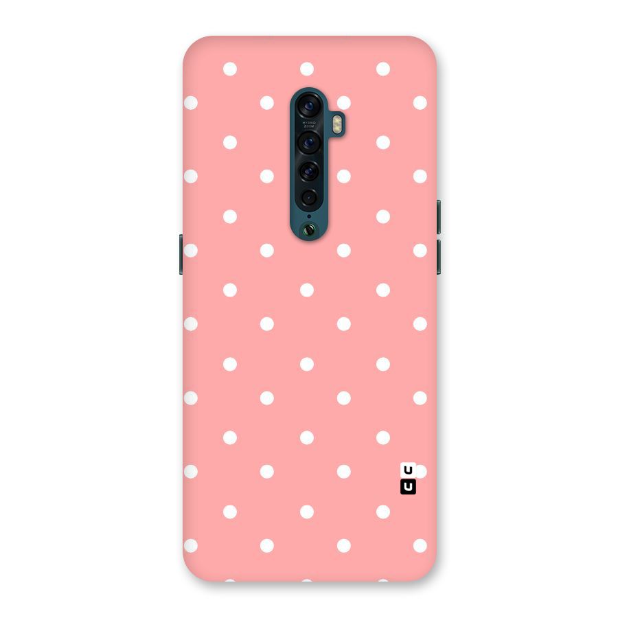 Peach Polka Pattern Back Case for Oppo Reno2