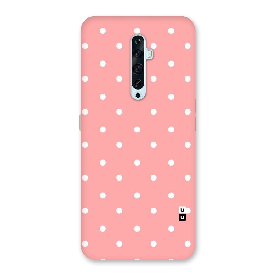 Peach Polka Pattern Back Case for Oppo Reno2 Z