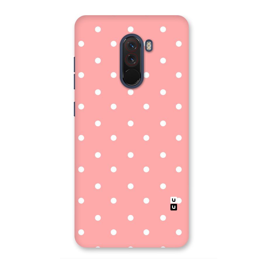 Peach Polka Pattern Back Case for Poco F1
