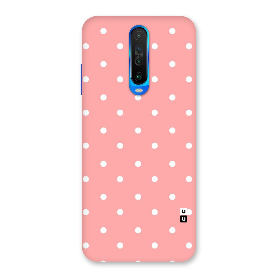 Peach Polka Pattern Back Case for Poco X2