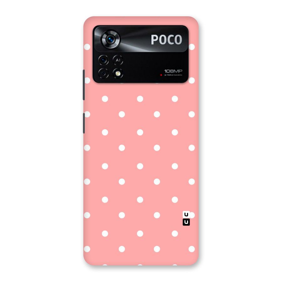 Peach Polka Pattern Back Case for Poco X4 Pro 5G