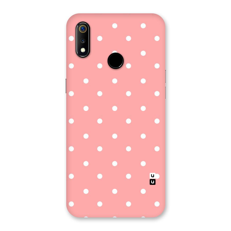 Peach Polka Pattern Back Case for Realme 3