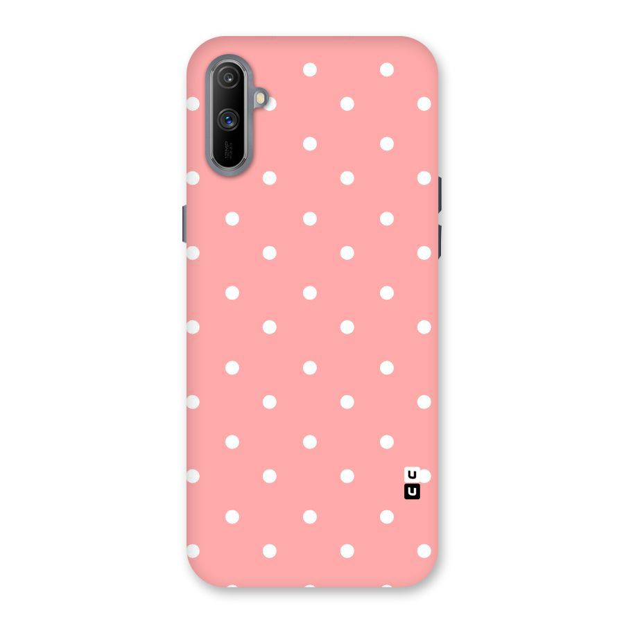 Peach Polka Pattern Back Case for Realme C3