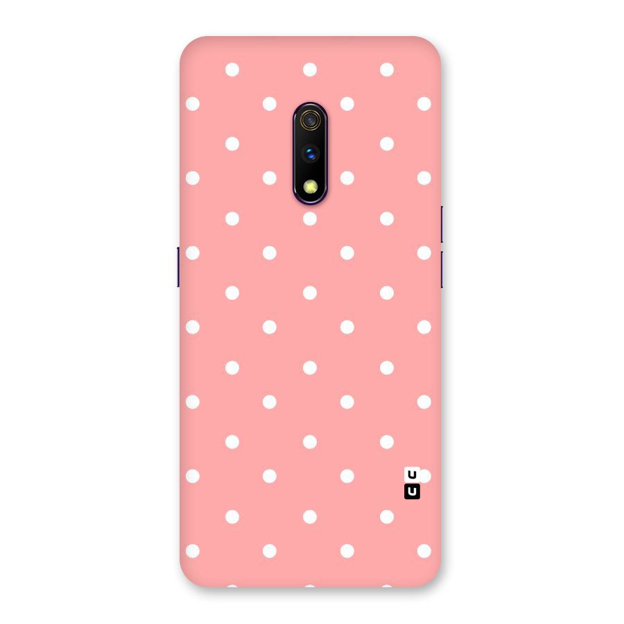 Peach Polka Pattern Back Case for Realme X