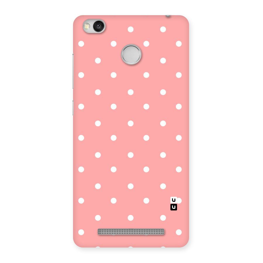 Peach Polka Pattern Back Case for Redmi 3S Prime