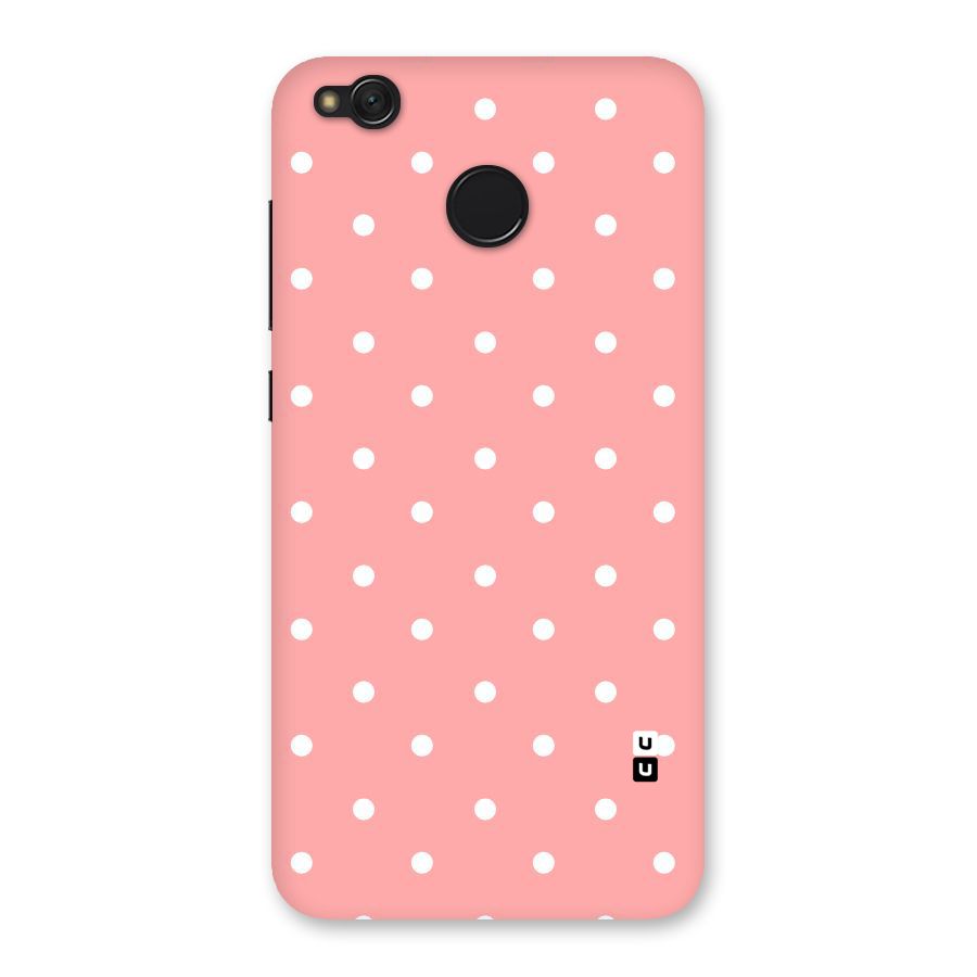 Peach Polka Pattern Back Case for Redmi 4