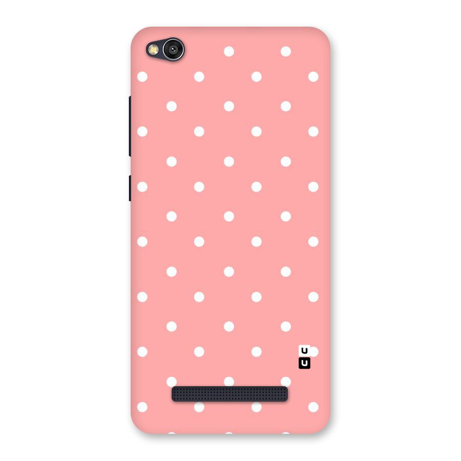 Peach Polka Pattern Back Case for Redmi 4A