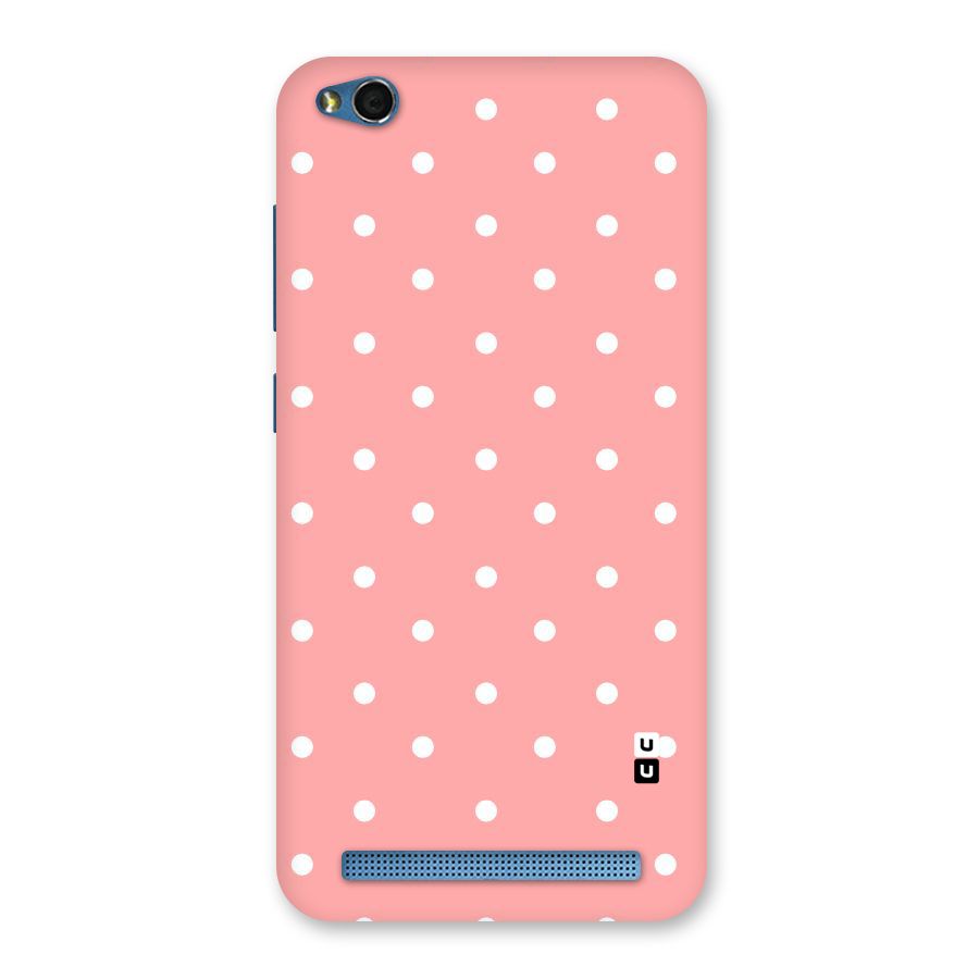 Peach Polka Pattern Back Case for Redmi 5A