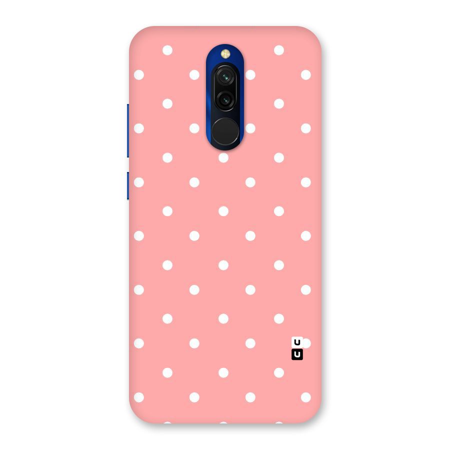 Peach Polka Pattern Back Case for Redmi 8