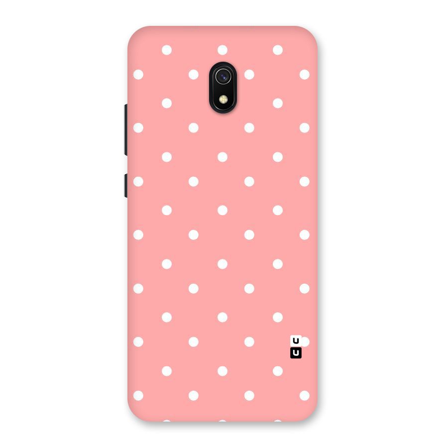 Peach Polka Pattern Back Case for Redmi 8A