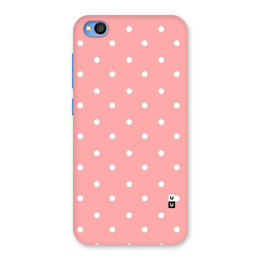 Peach Polka Pattern Back Case for Redmi Go