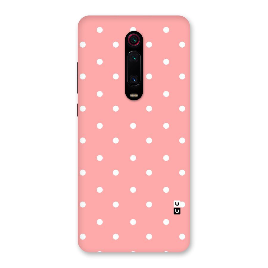 Peach Polka Pattern Back Case for Redmi K20
