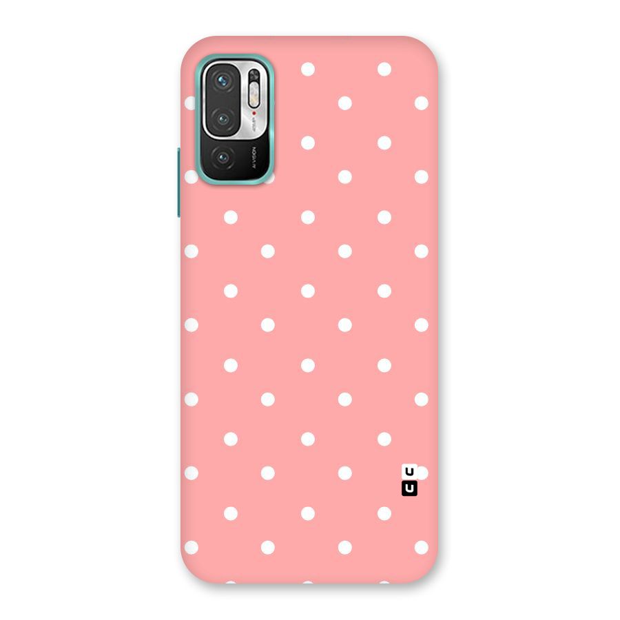 Peach Polka Pattern Back Case for Redmi Note 10T 5G