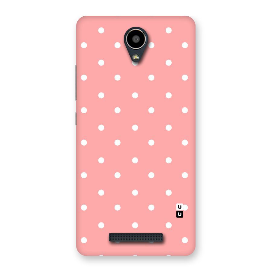 Peach Polka Pattern Back Case for Redmi Note 2