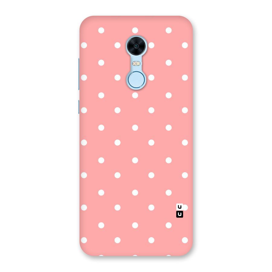 Peach Polka Pattern Back Case for Redmi Note 5