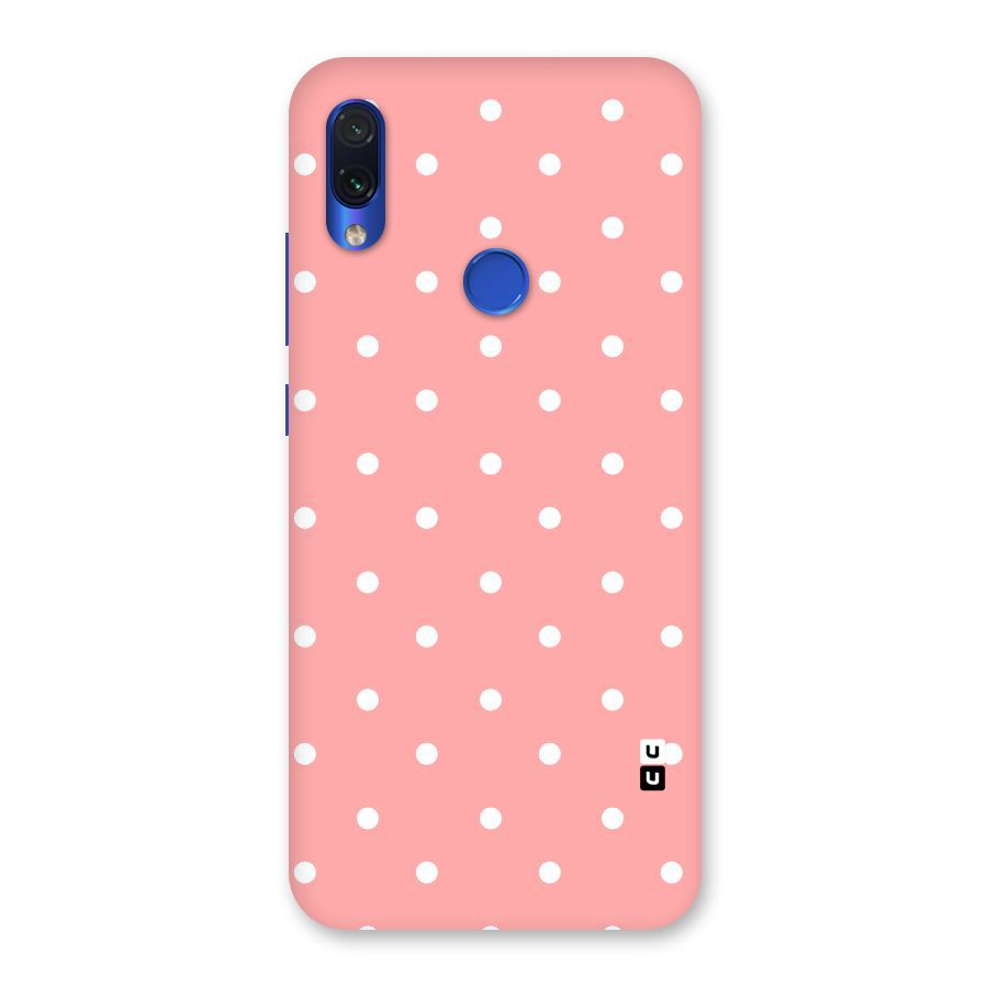 Peach Polka Pattern Back Case for Redmi Note 7