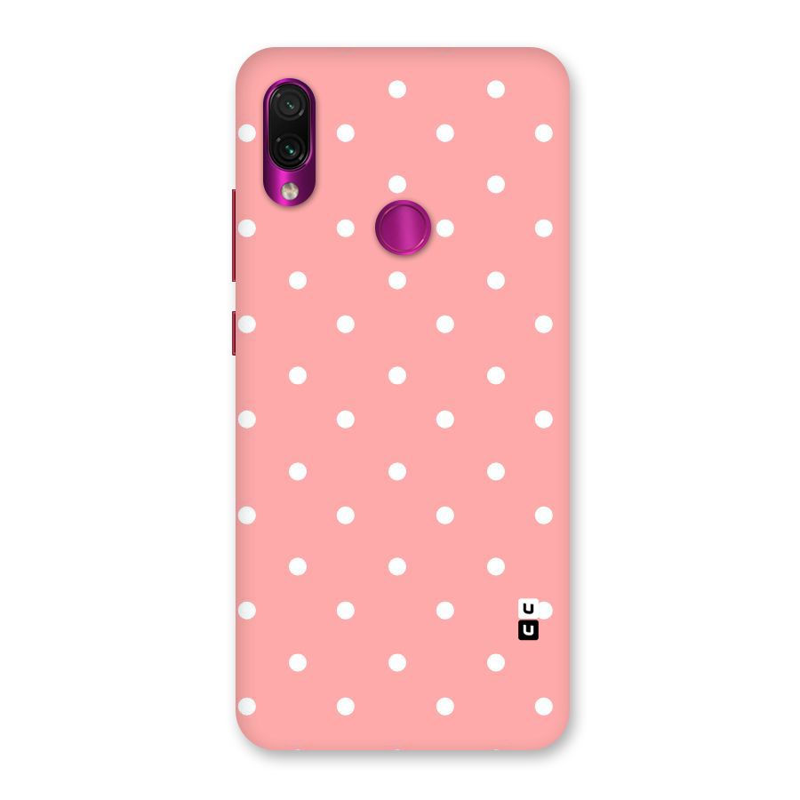 Peach Polka Pattern Back Case for Redmi Note 7 Pro