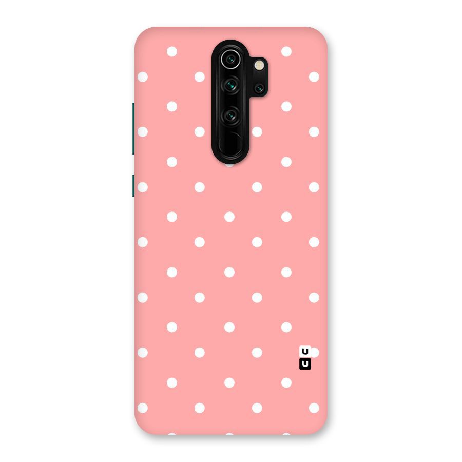 Peach Polka Pattern Back Case for Redmi Note 8 Pro