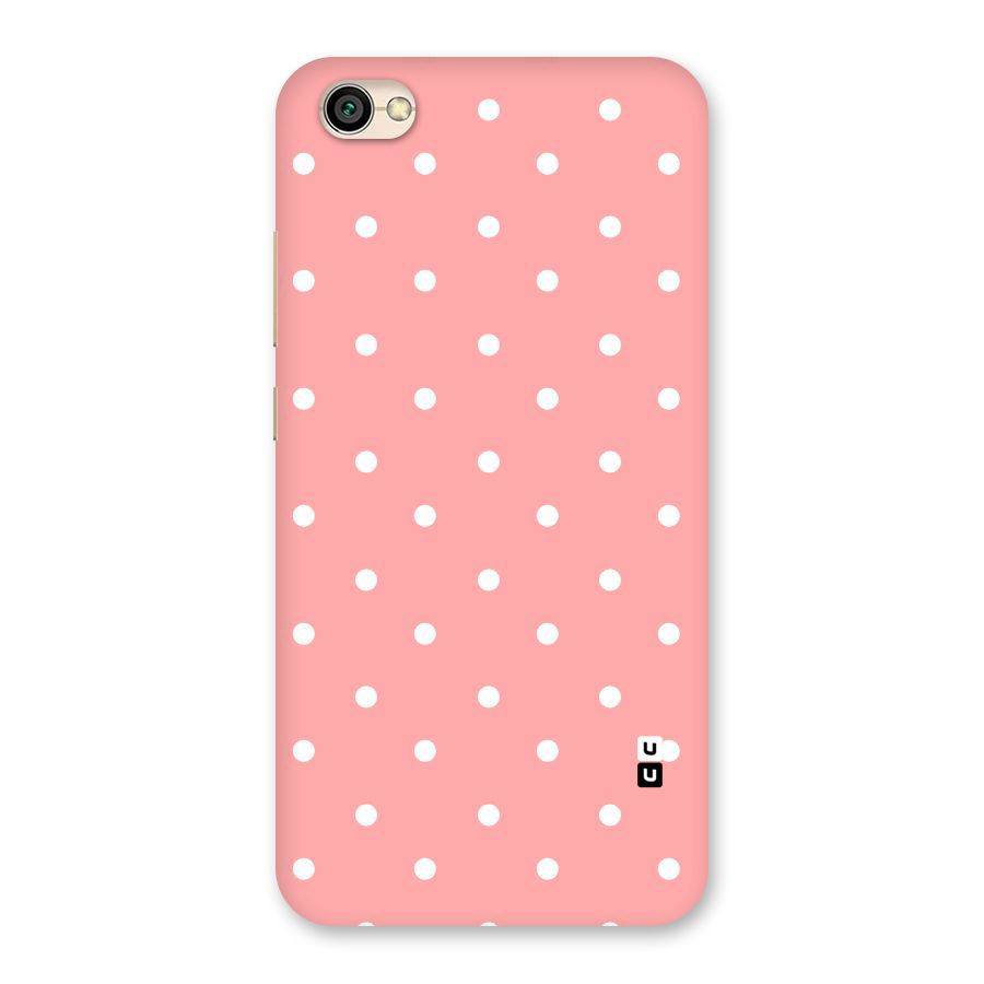 Peach Polka Pattern Back Case for Redmi Y1 Lite