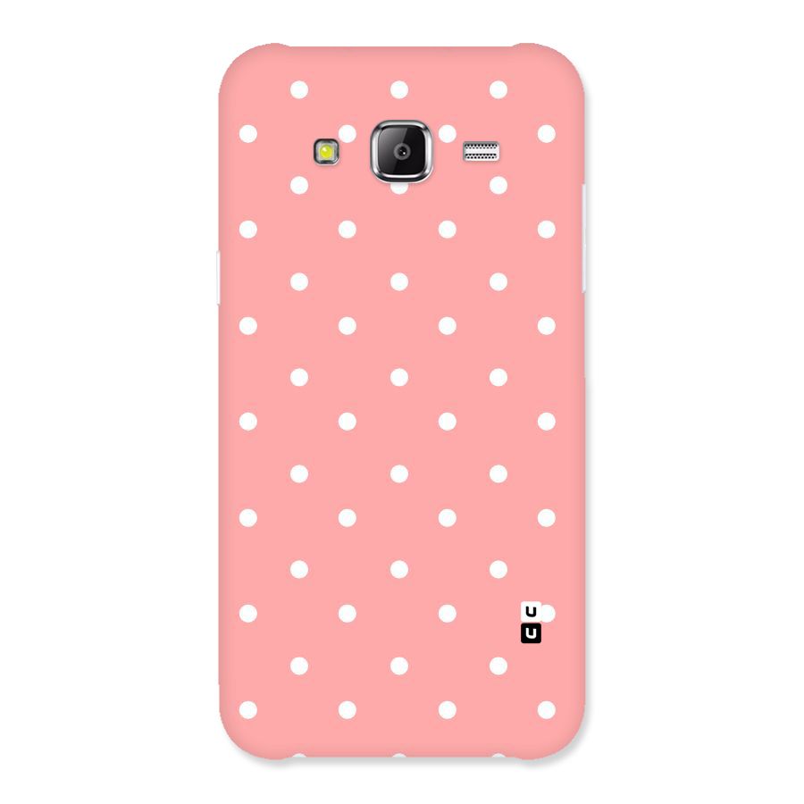 Peach Polka Pattern Back Case for Samsung Galaxy J2 Prime