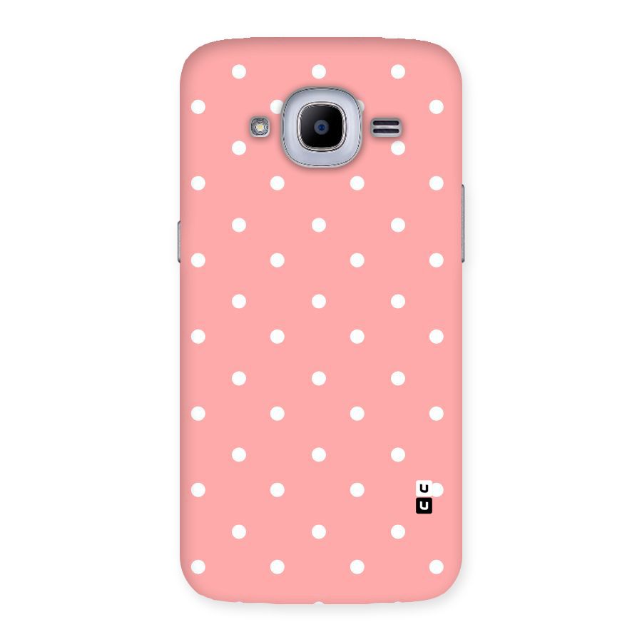 Peach Polka Pattern Back Case for Samsung Galaxy J2 Pro