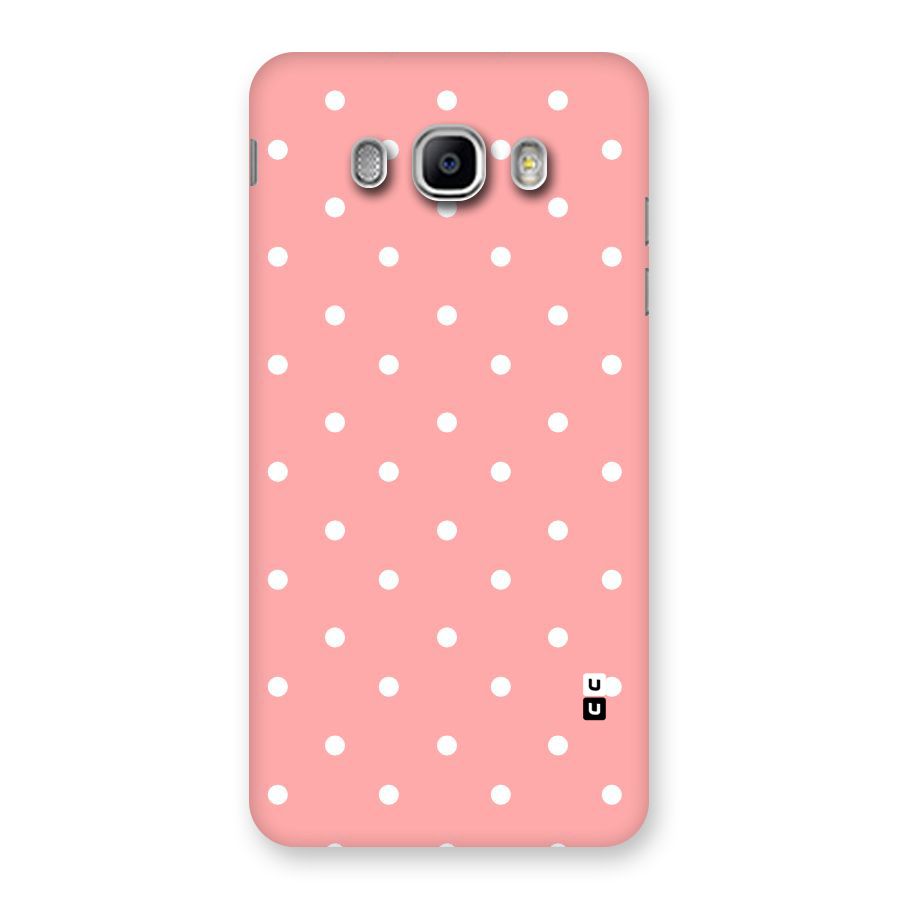 Peach Polka Pattern Back Case for Samsung Galaxy J5 2016