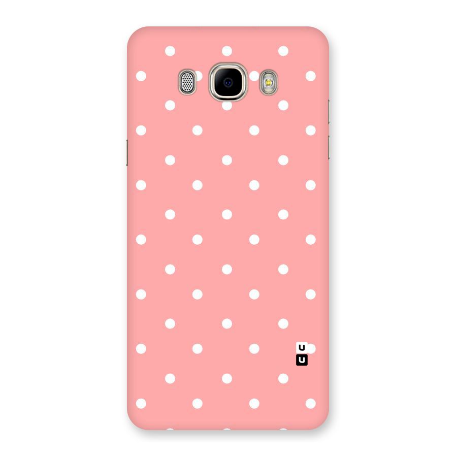 Peach Polka Pattern Back Case for Samsung Galaxy J7 2016