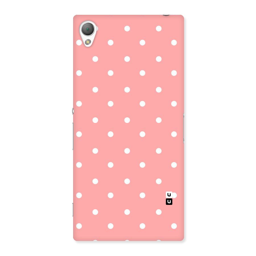 Peach Polka Pattern Back Case for Sony Xperia Z3