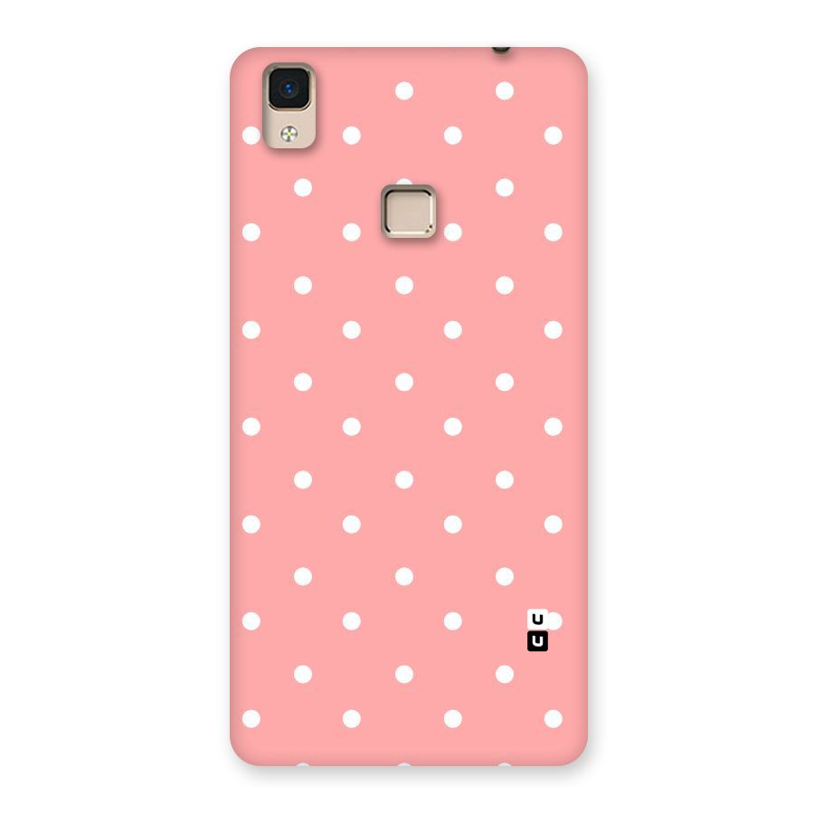 Peach Polka Pattern Back Case for V3 Max