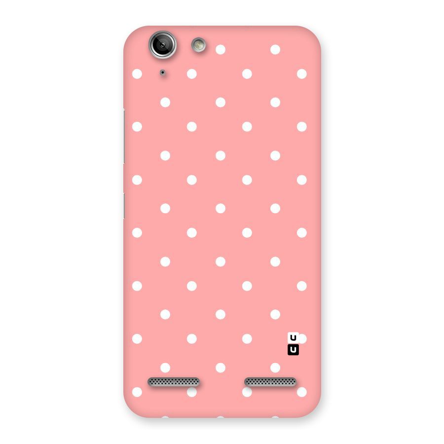 Peach Polka Pattern Back Case for Vibe K5