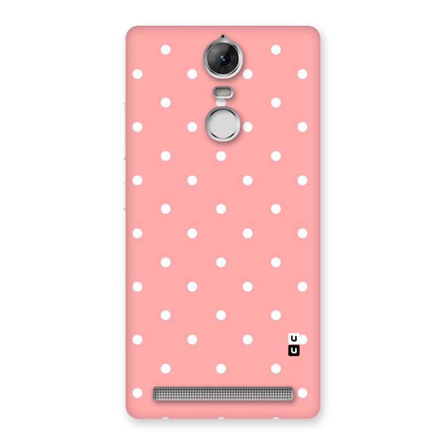 Peach Polka Pattern Back Case for Vibe K5 Note