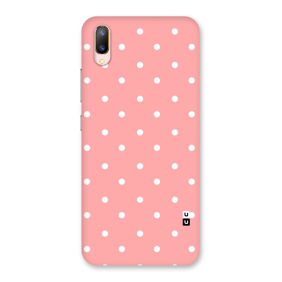 Peach Polka Pattern Back Case for Vivo V11 Pro