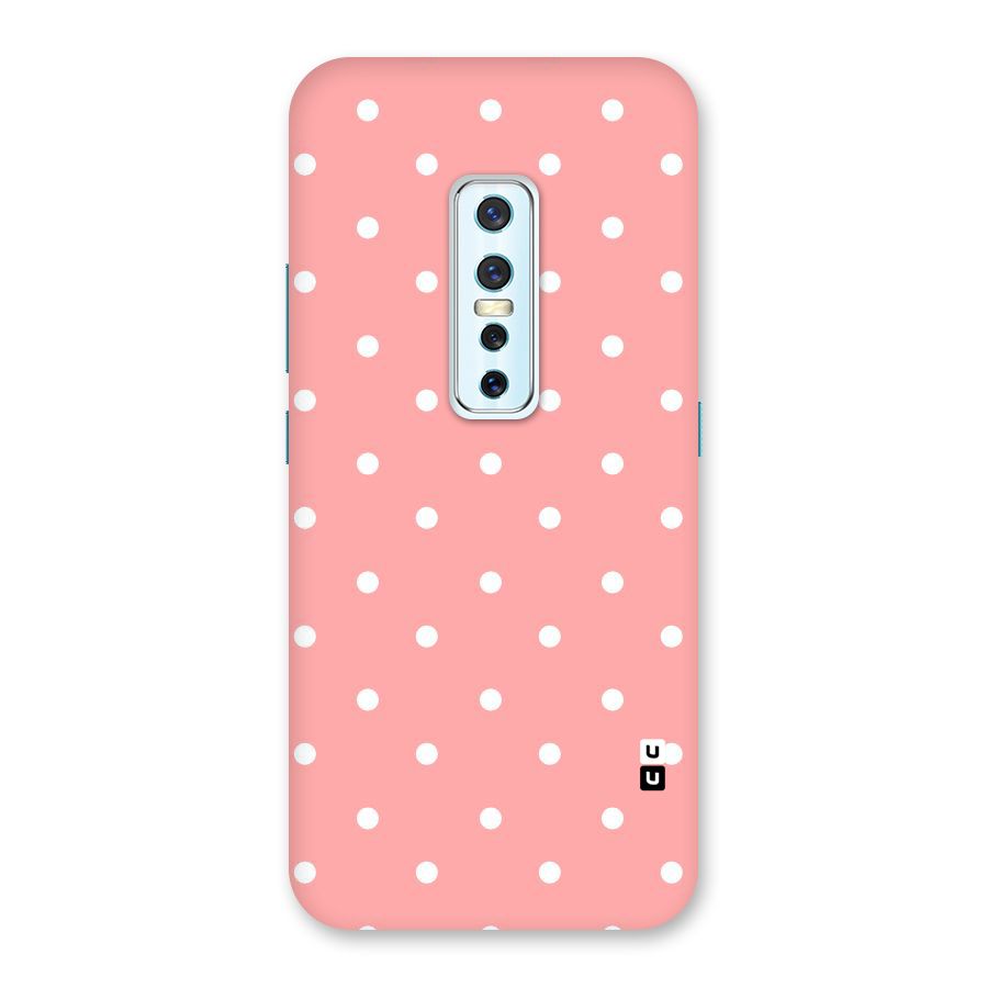 Peach Polka Pattern Back Case for Vivo V17 Pro