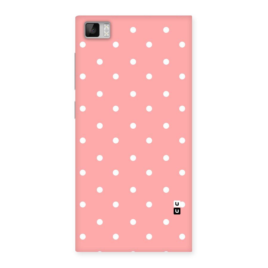 Peach Polka Pattern Back Case for Xiaomi Mi3