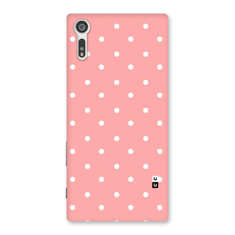 Peach Polka Pattern Back Case for Xperia XZ