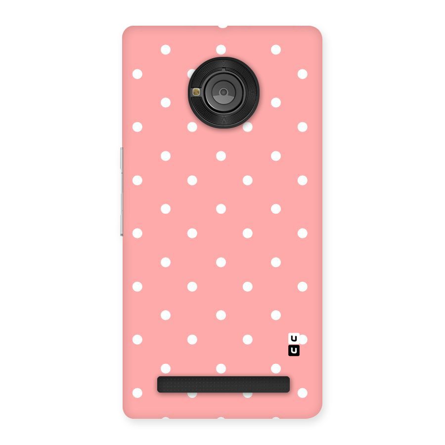 Peach Polka Pattern Back Case for Yu Yuphoria