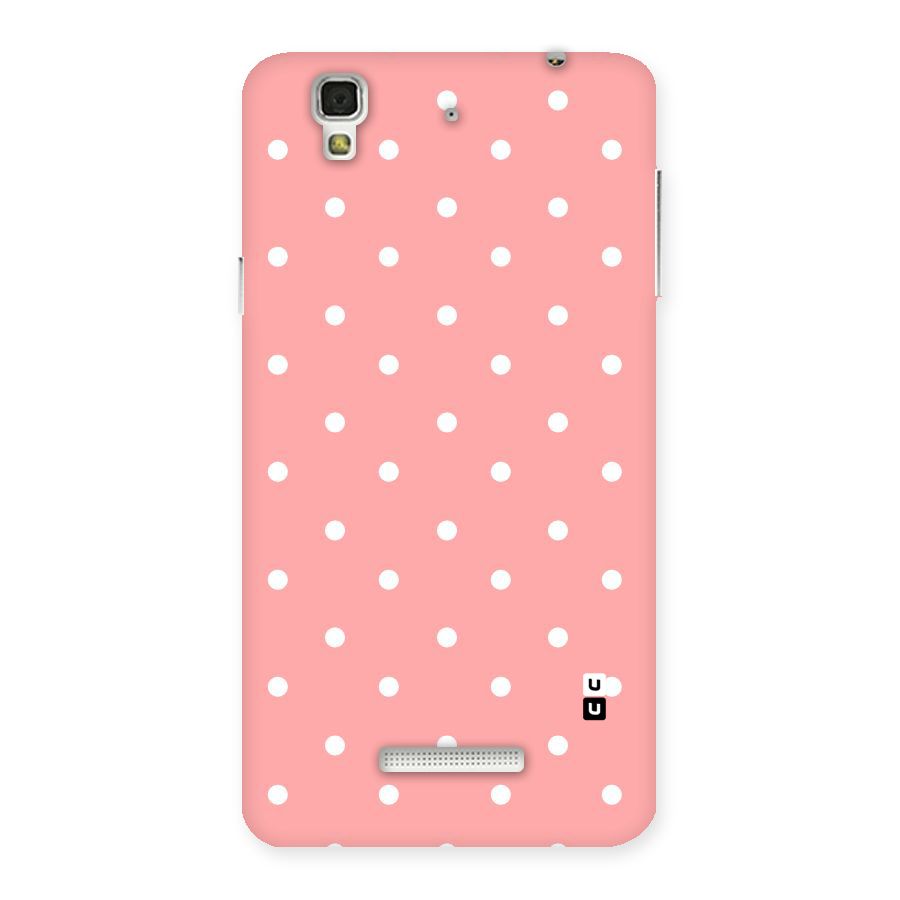 Peach Polka Pattern Back Case for Yu Yureka