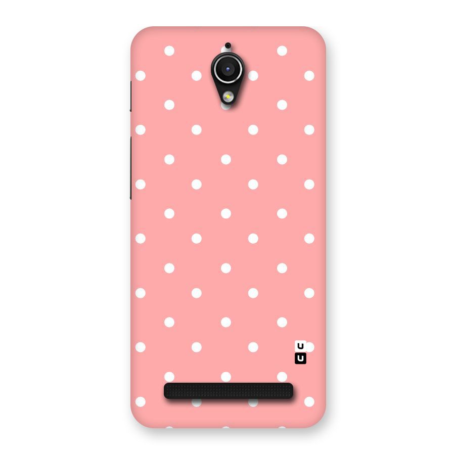 Peach Polka Pattern Back Case for Zenfone Go