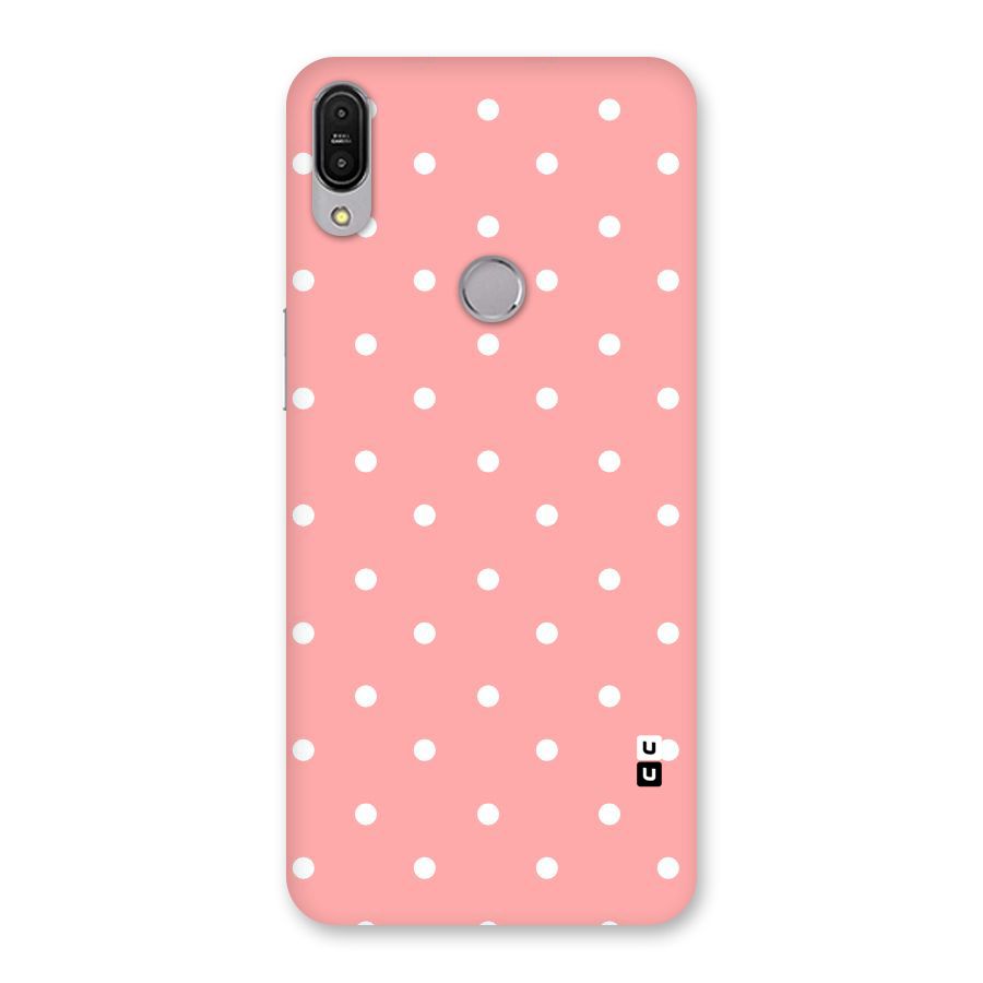 Peach Polka Pattern Back Case for Zenfone Max Pro M1