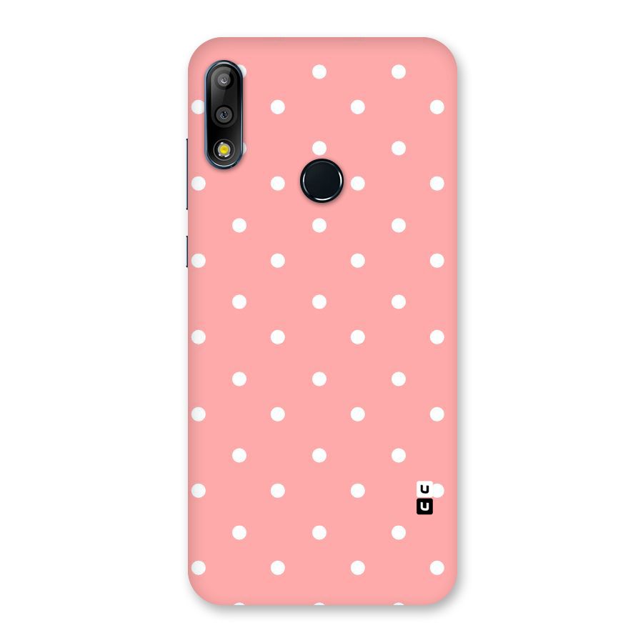 Peach Polka Pattern Back Case for Zenfone Max Pro M2
