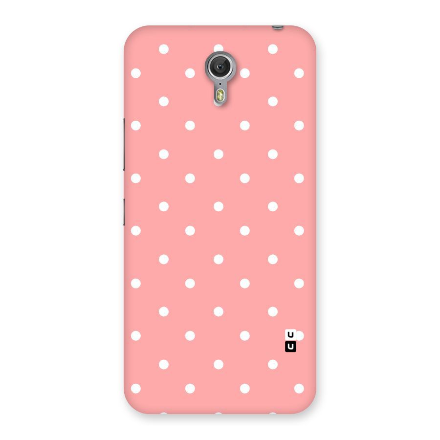 Peach Polka Pattern Back Case for Zuk Z1