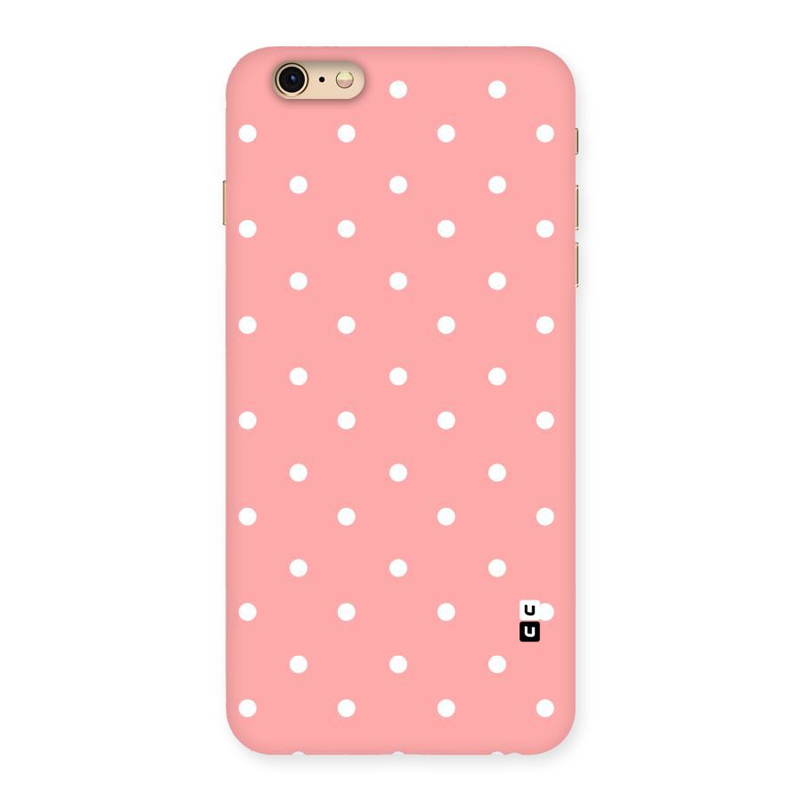 Peach Polka Pattern Back Case for iPhone 6 Plus 6S Plus