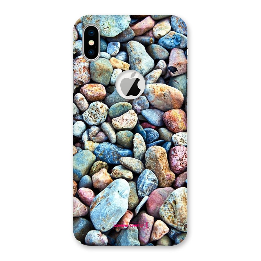 Pebbles Back Case for iPhone X Logo Cut