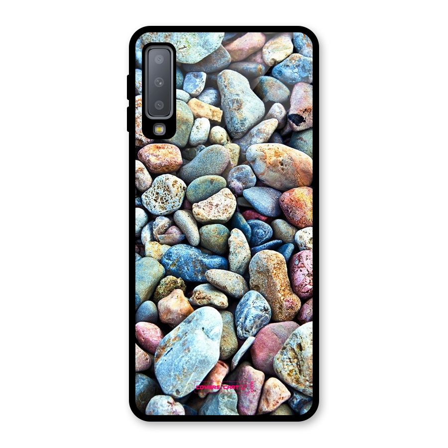 Pebbles Glass Back Case for Galaxy A7 (2018)