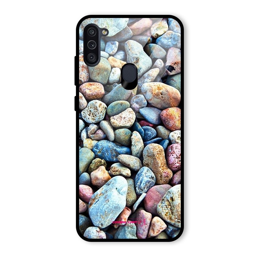 Pebbles Glass Back Case for Galaxy M11