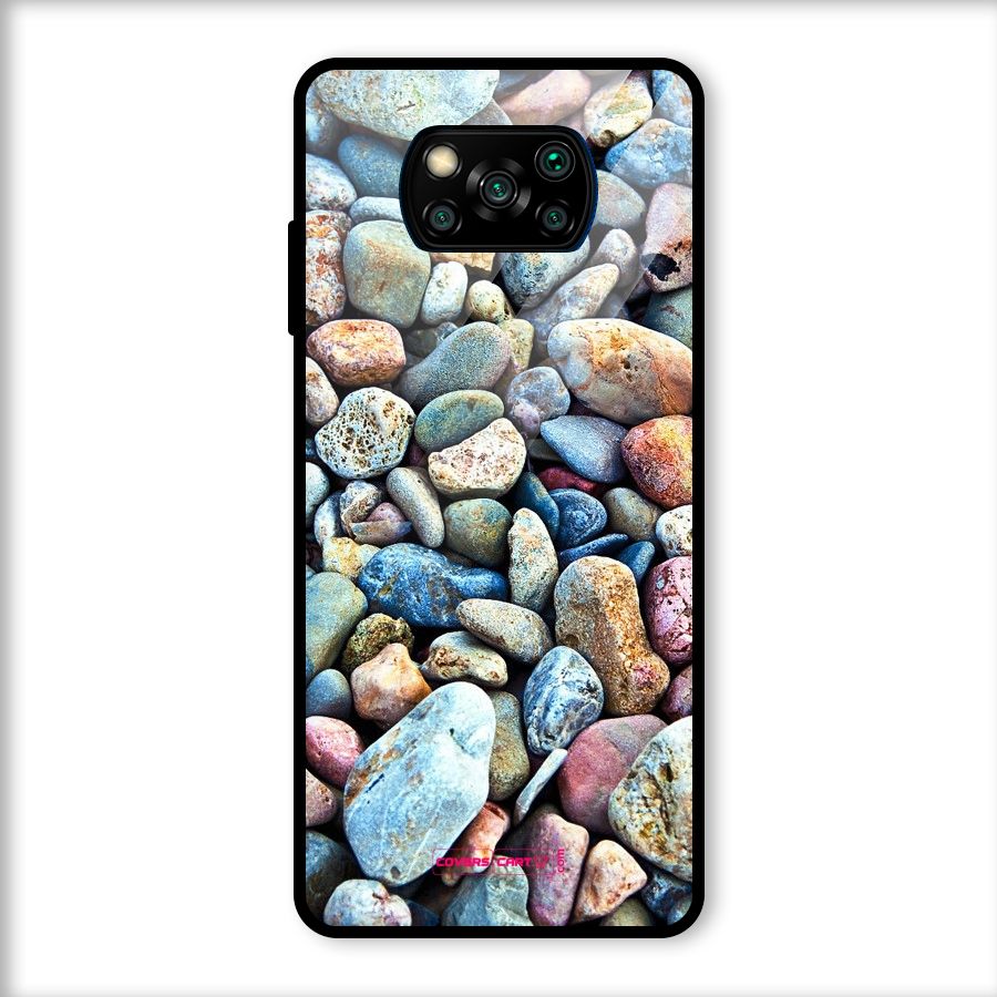 Pebbles Glass Back Case for Poco X3